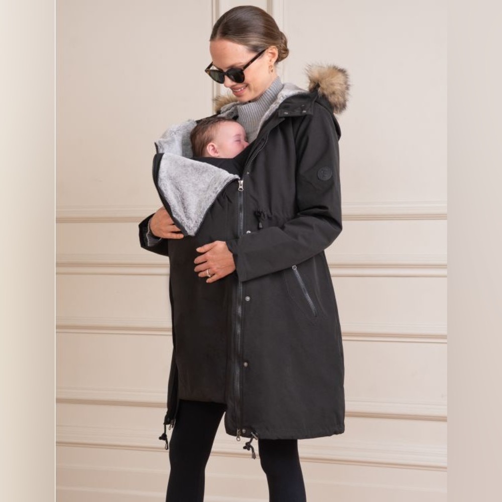 Seraphine 3 in 1 maternity and babywearing parka coat 8 petite